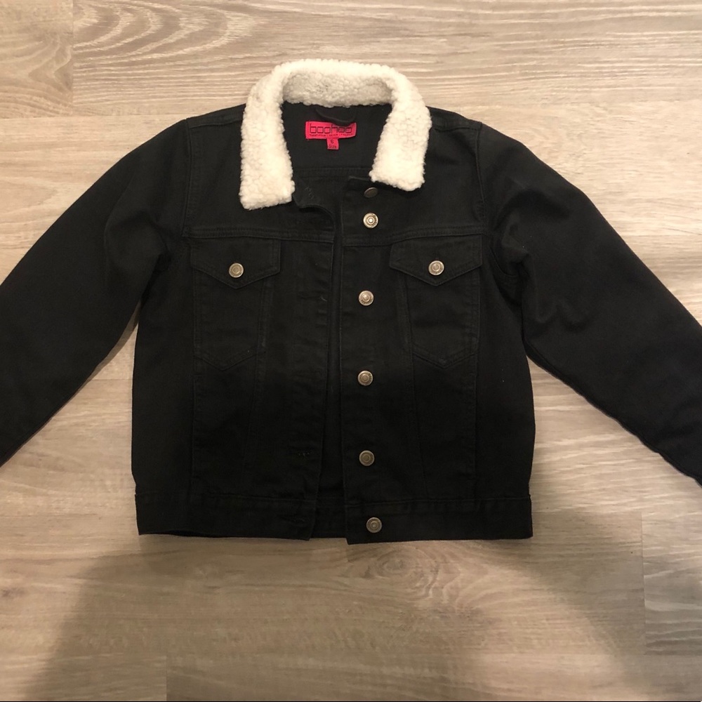 Boohoo black jean jacket